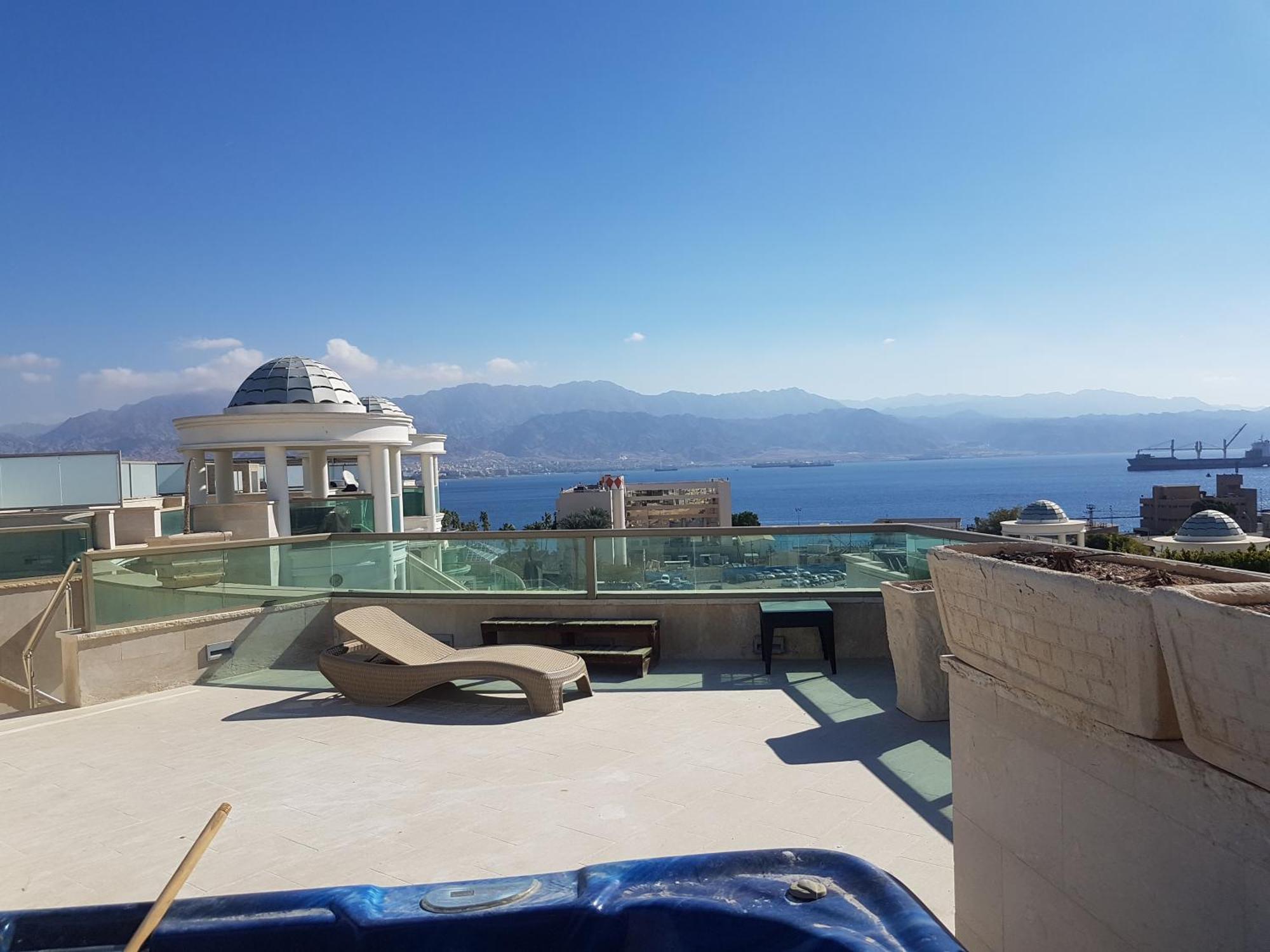 דירות אילת Palmore Top Luxury Penthause With Juccuzi First Line Of The Seaside מראה חיצוני תמונה